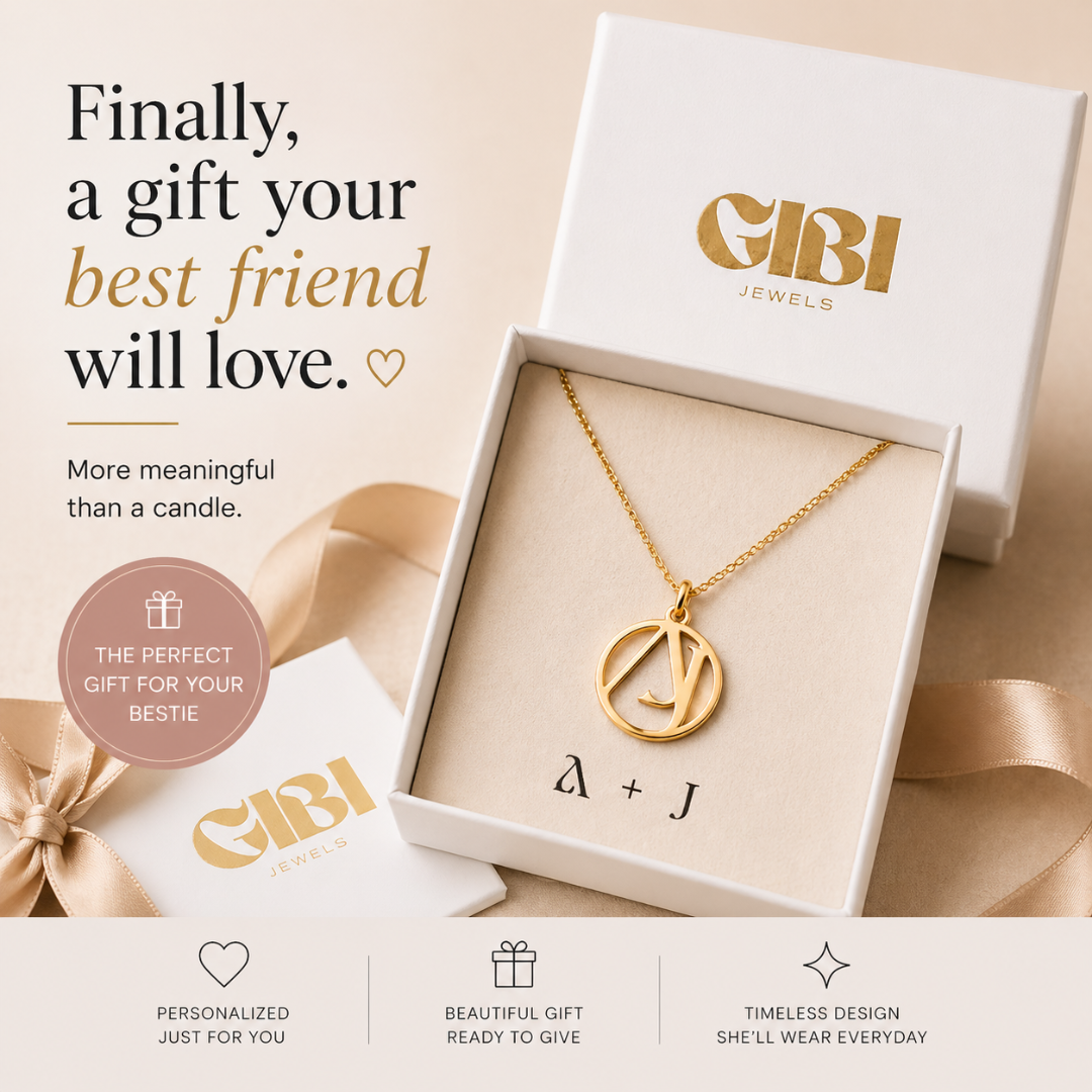 Best Friend Initial Necklace